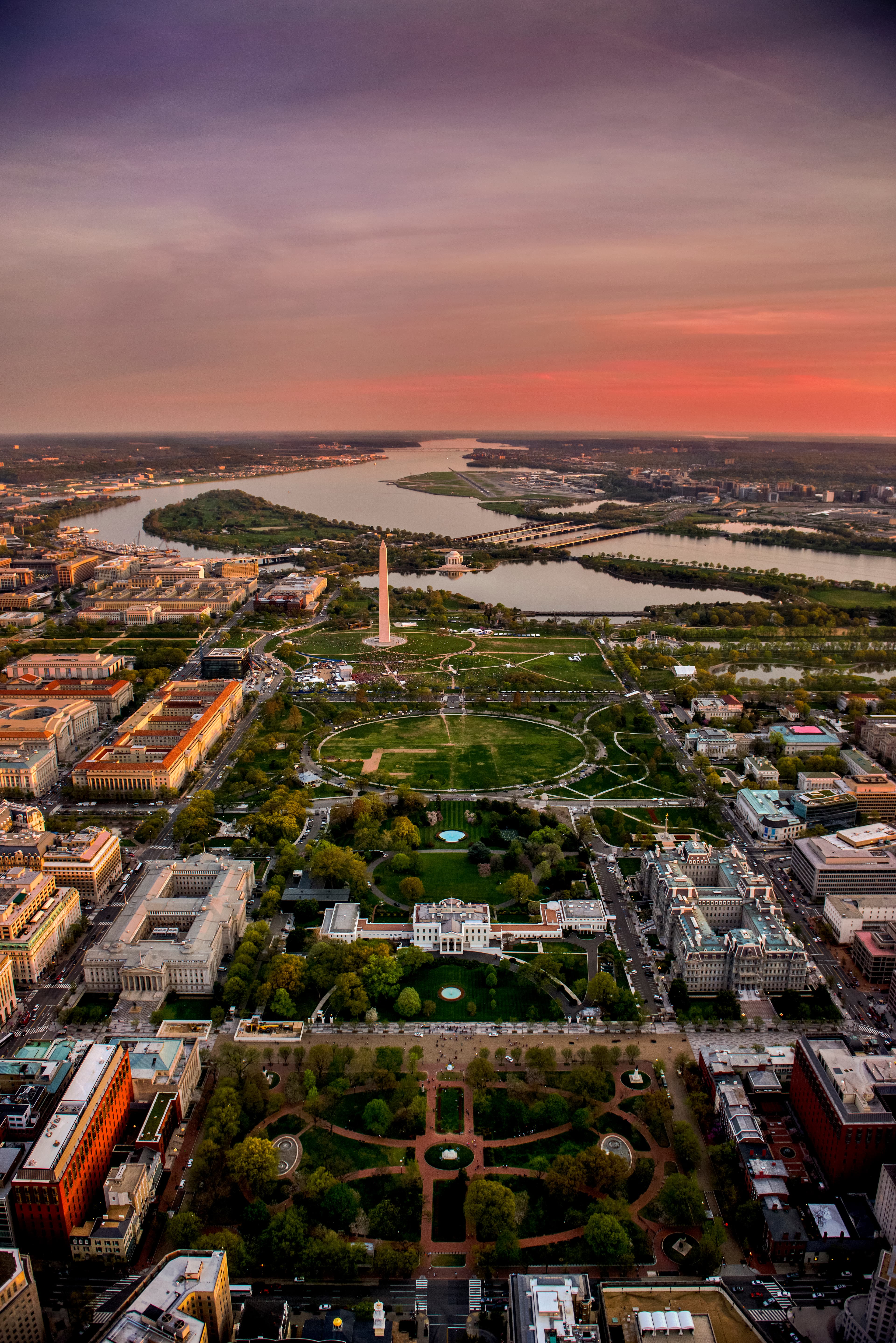 Aerial View of the National Mall and Memorial Parks