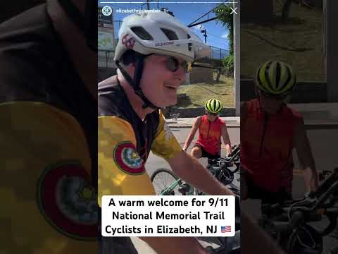TY Elizabeth, NJ! Day 20 on the 27-day, 1,200-mile 2024 9/11 National Memorial Trail Tour! #cycling